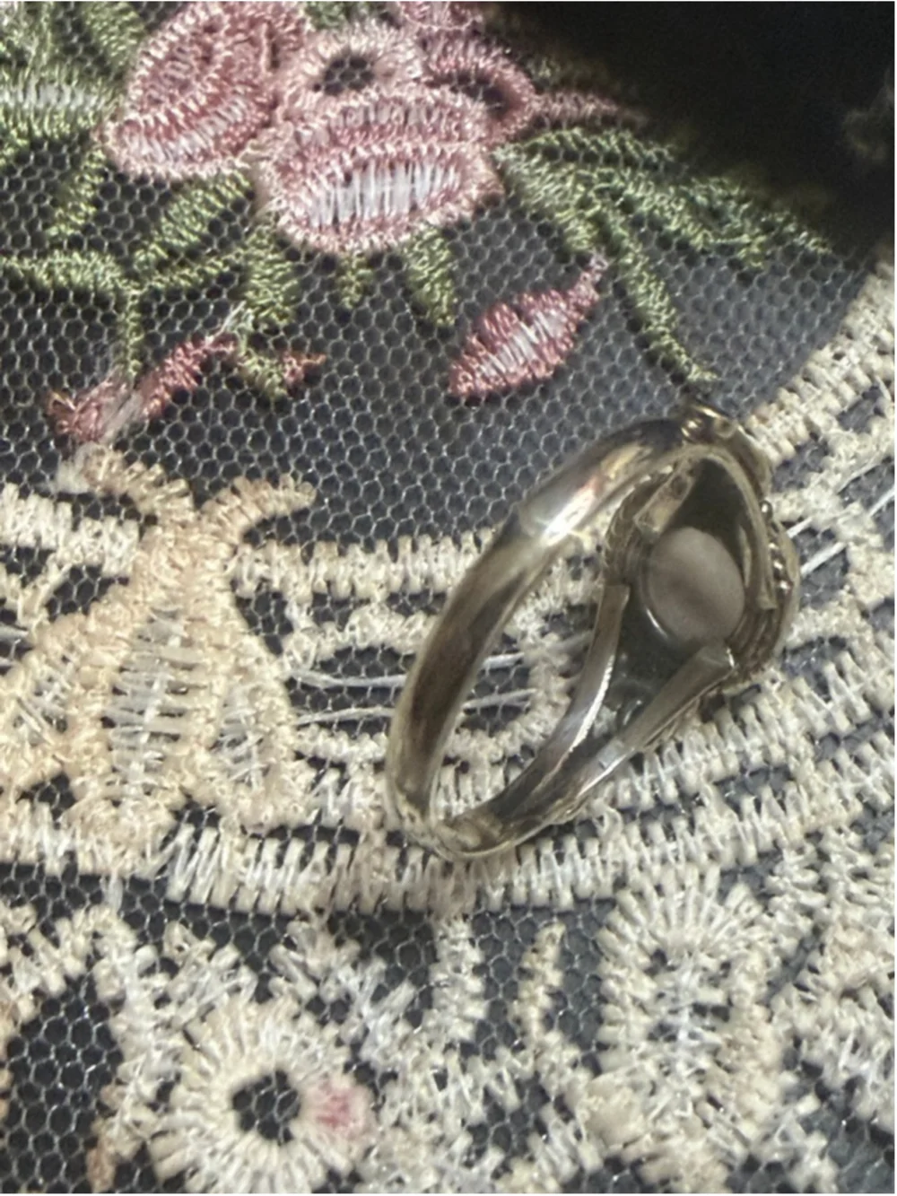Sterling Silver 925 with Rose Quartz Ring Size 8